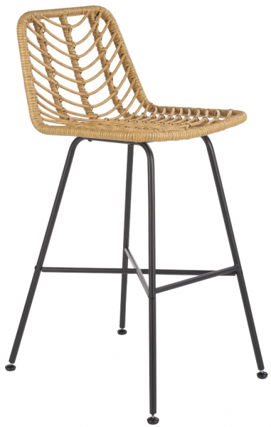 Barstol 'Cane' - Natur/Sort