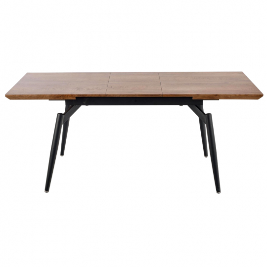 Spisebord 'Cambell' 140-180x80cm - Eg/Sort