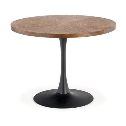 Spisebord 'Carmelo' Rundt 110cm - Træ/Sort 