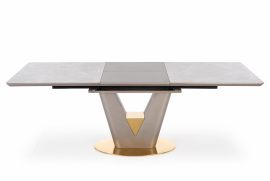 Spisebord 'Valentino' 160-220cm - Grå/messing