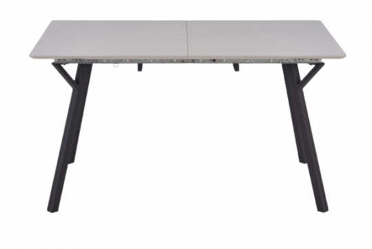 Spisebord 'Viksten' 140-180x80cm - Sort/Grå