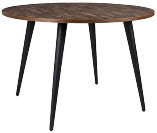 Spisebord 'Mo' Rundt 110cm - Teak/Stål 