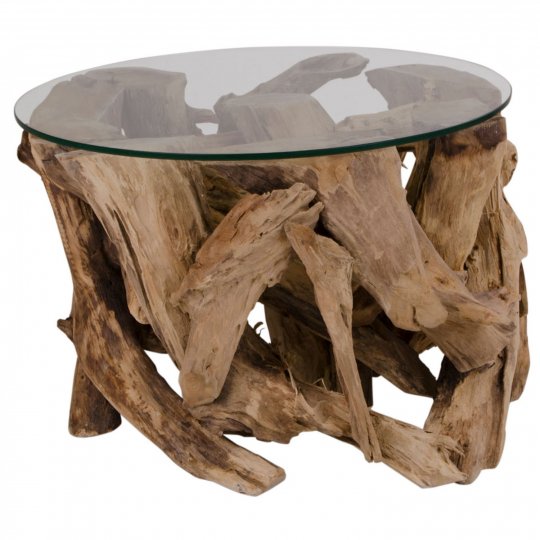 Sofabord 'Grand Canyon' - Natur/Glas