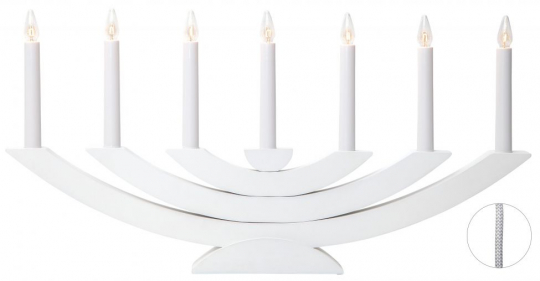 Adventsljusstage 'Navida' - Hvid
