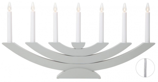 Adventsljusstage 'Navida' - Grå
