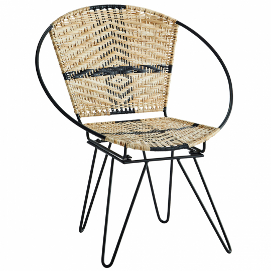 Loungestol 'Iron' - Sort/natur
