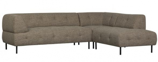 Højre hjørnesofa 'Lloyd' - Mørkebrun
