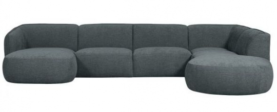 Sofa højre 'Polly' - Blå/Grøn