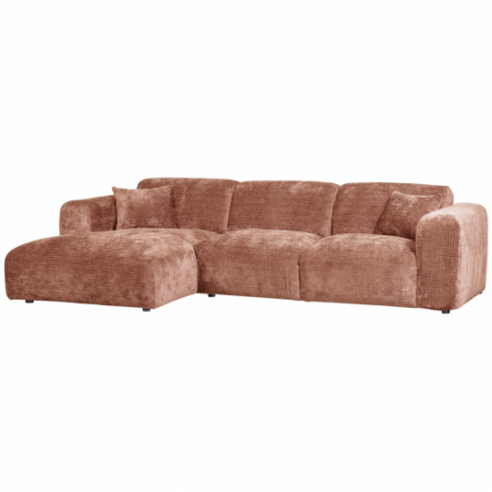 Sofa ‘Cloud’ 3-personers chaiselong venstre - Rosabrun