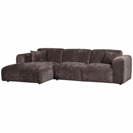 Sofa ‘Cloud’ 3-personers chaiselong venstre - Mørkebrun