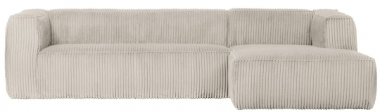 Sofa 'Bean' 4-sæder - Lys grå/Manchester
