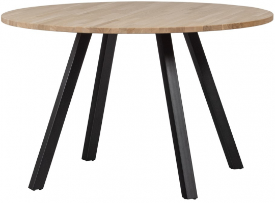 Spisebord 'Tablo' Rundt 120cm - Natur/Sort
