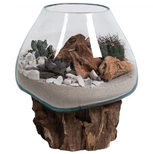 Dekoration 'Waterdrop' - Træ/Glas