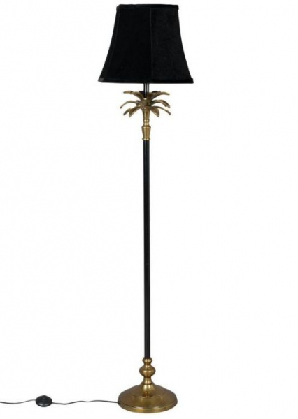 Gulvlampe 'Cresta' - Sort/Messing