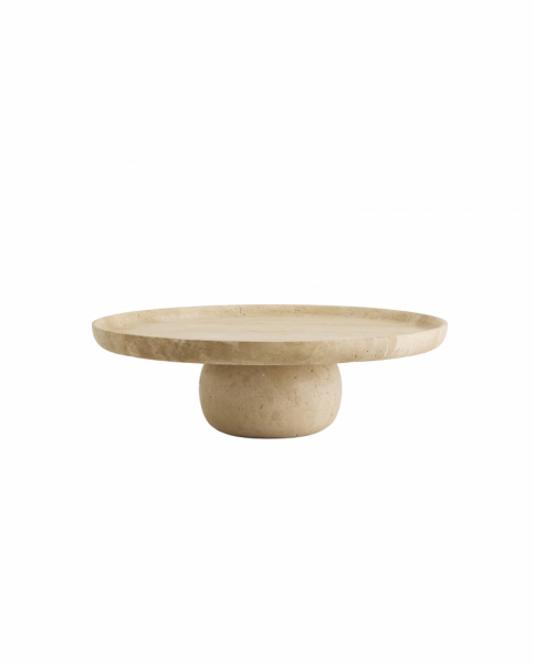 Fad 'Masa' rundt 50cm - Travertin