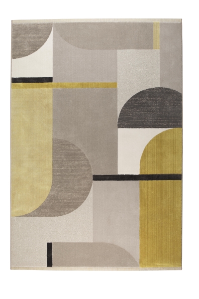 Tæppe 'Hilton' 200x290cm - Grå/Gul