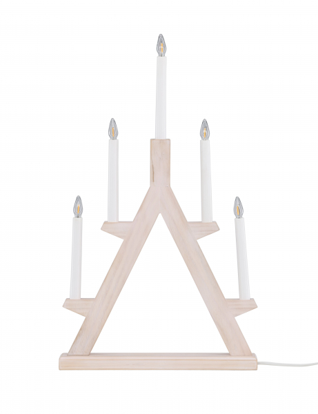 Adventsljusstake 'Tallmo' - Hvid