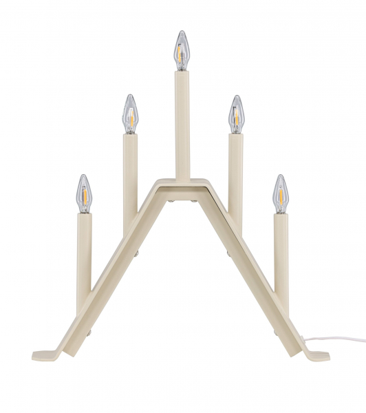 Adventsljusstake 'Norrlund' - Beige