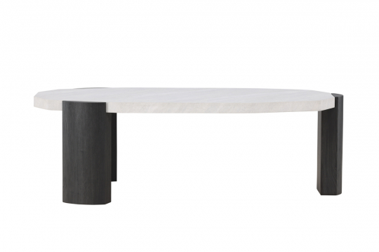 Sofabord 'Kres' 125x71cm - Beige/Sort
