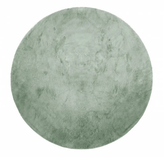 Rund tæppe 'Aranga Super Soft Fur' 120cm - Grøn