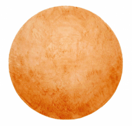 Rund tæppe 'Aranga Super Soft' 200cm - Orange
