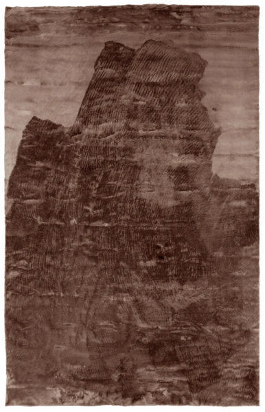 Gulvtæppe 'Aranga Super Soft' 80x180cm - Mørkebrun