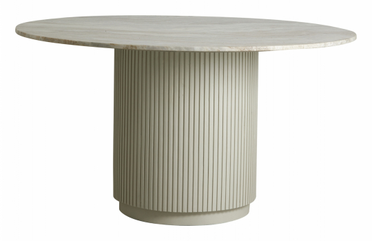 Spisebord 'Erie' Rundt 140cm - Hvid Marmor