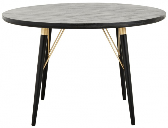 Spisebord 'Black Wood' Rundt 120cm - Sort