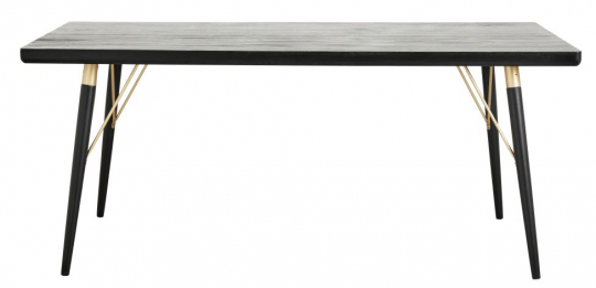 Spisebord 'Black Wood' 180x90cm - Sort