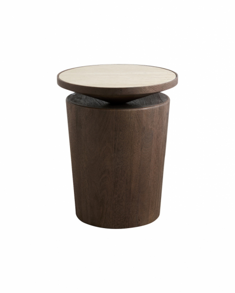Sidebord 'Kwando' - Natur/Travertin