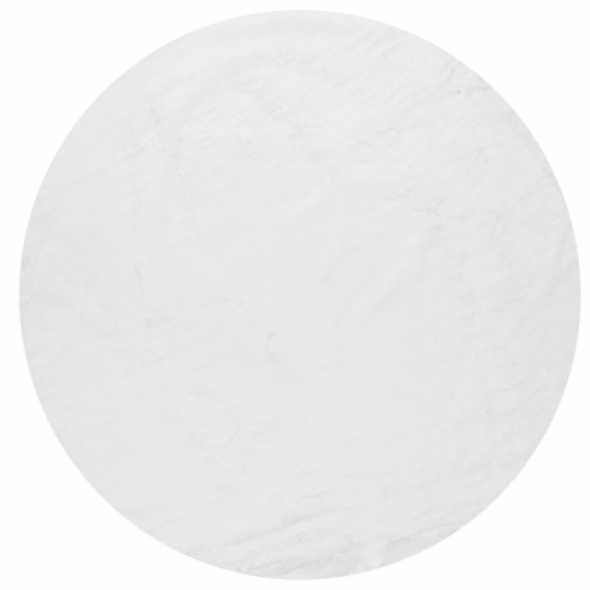 Rund tæppe 'Aranga Super Soft' 160cm - Hvid