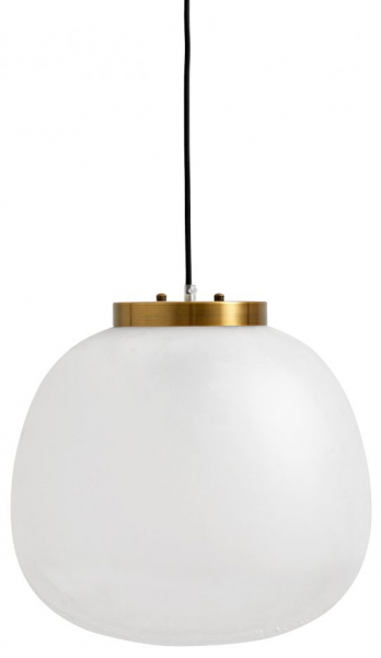 Loftlampe 'Frost' - Hvid/Messing L