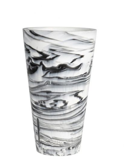 Vase 'Conic' - Sort/Hvid M