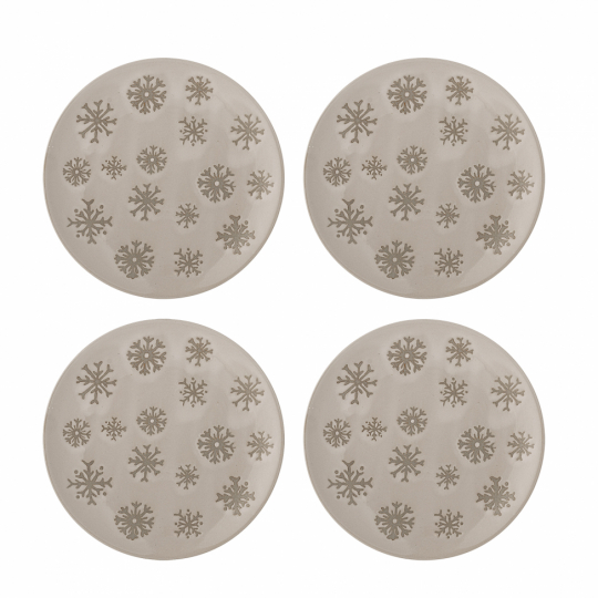 Desserttallerken 'Snowie' 4-pak Ø15,5 - Beige