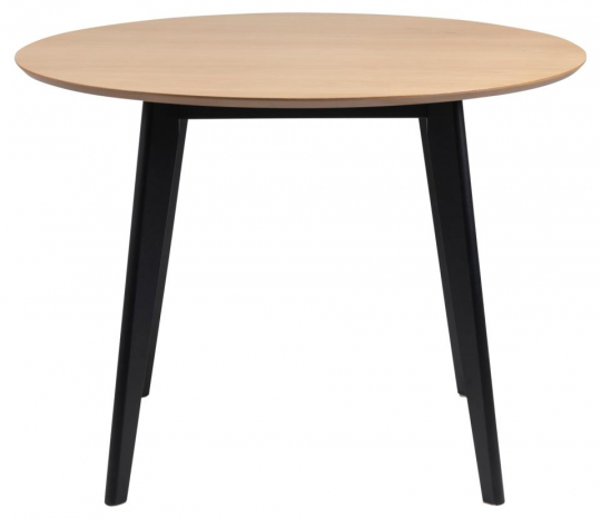Spisebord 'Ärsjö' Rund 105cm - Sort/Natur