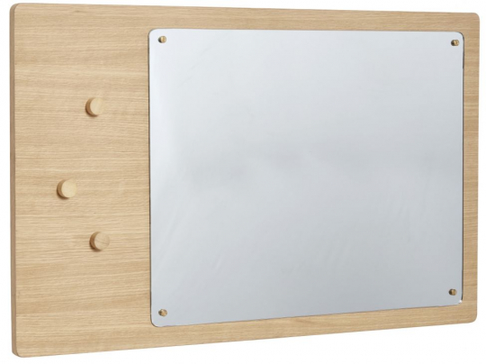 Vægspejl med magneter 'Split' 80x50cm - Eg 