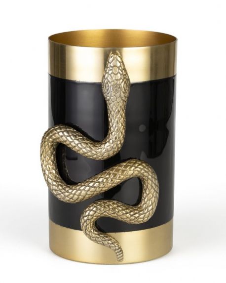Vase 'Snake' - Guld/Sort