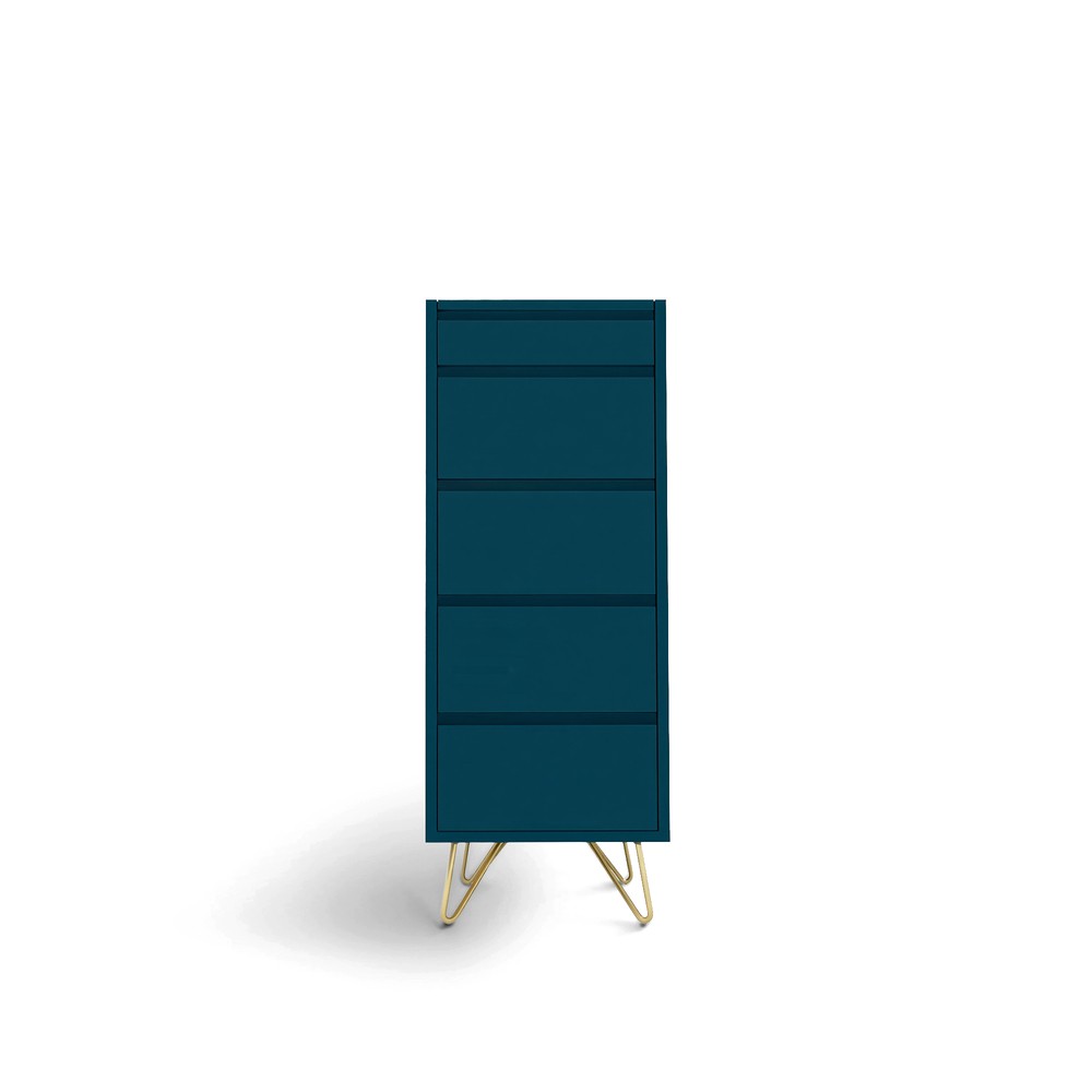 Kommode 'Elle' 45x110 - Turkis/Messing