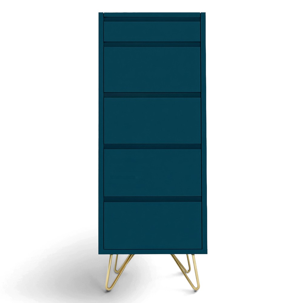 Kommode 'Elle' 45x110 - Turkis/Messing