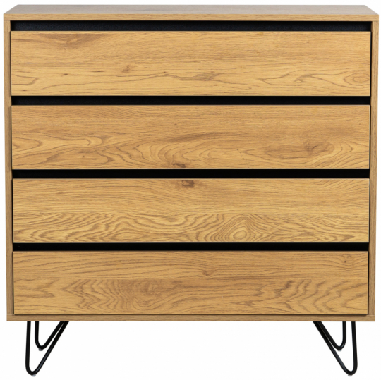 Kommode 'Elle' 90x90 - Eg/Sort