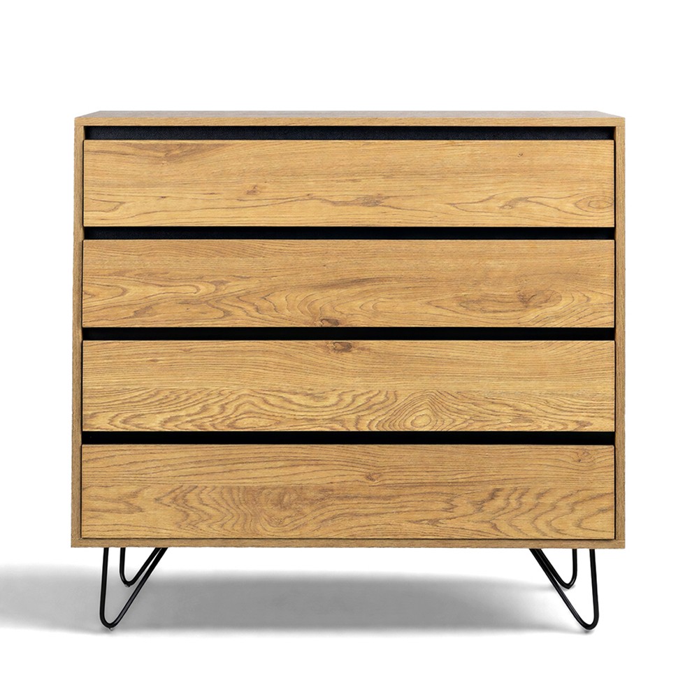 Kommode 'Elle' 90x90 - Eg/Sort