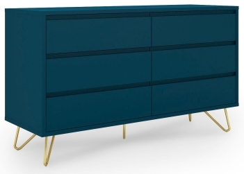 Kommode 'Elle' 120x70 - Turkis/Messing
