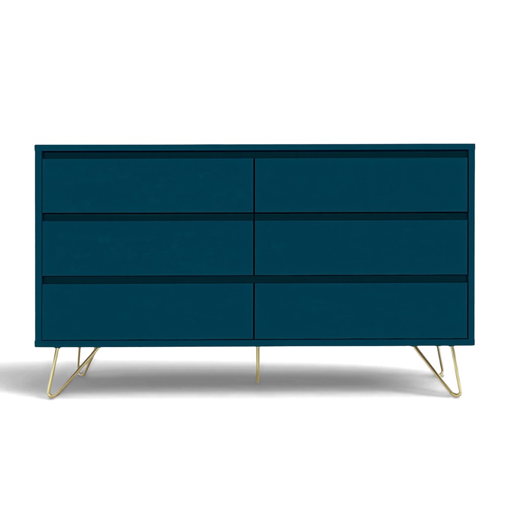 Kommode 'Elle' 120x70 - Turkis/Messing