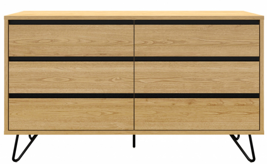 Kommode 'Elle' 120x70 - Eg/Sort