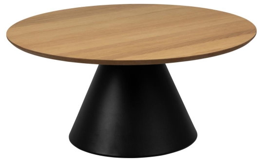 Sofabord 'Soli' 85cm - Natur/Sort