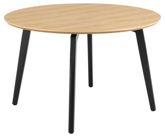 Spisebord 'Cadiz' Rundt 120x75cm - Natur/Sort