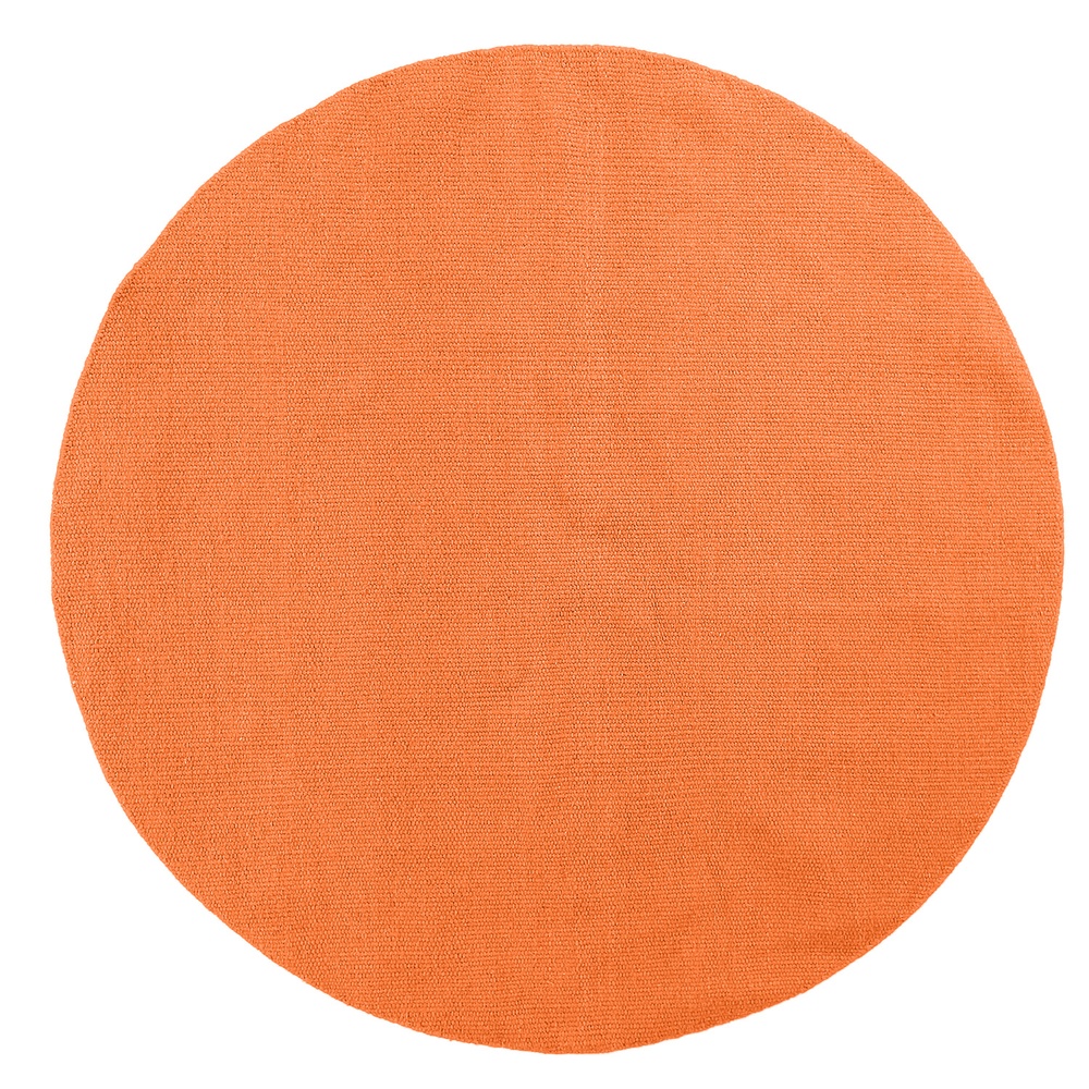 Rundt tæppe 'Hamilton' - Orange Peel