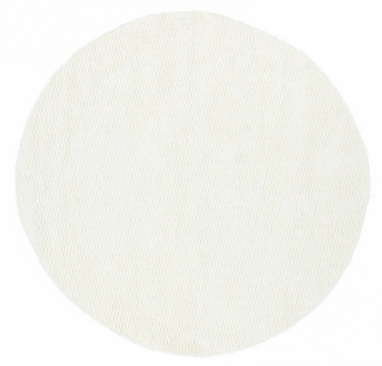 Rundt tæppe 'Cartmel' - Offwhite
