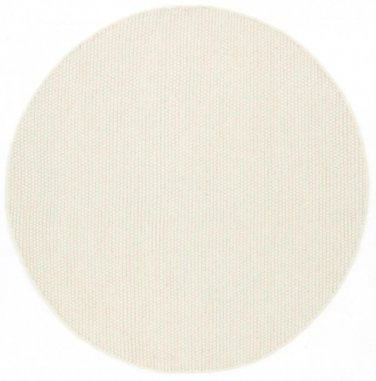 Rund tæppe 'Coastal' - Cream