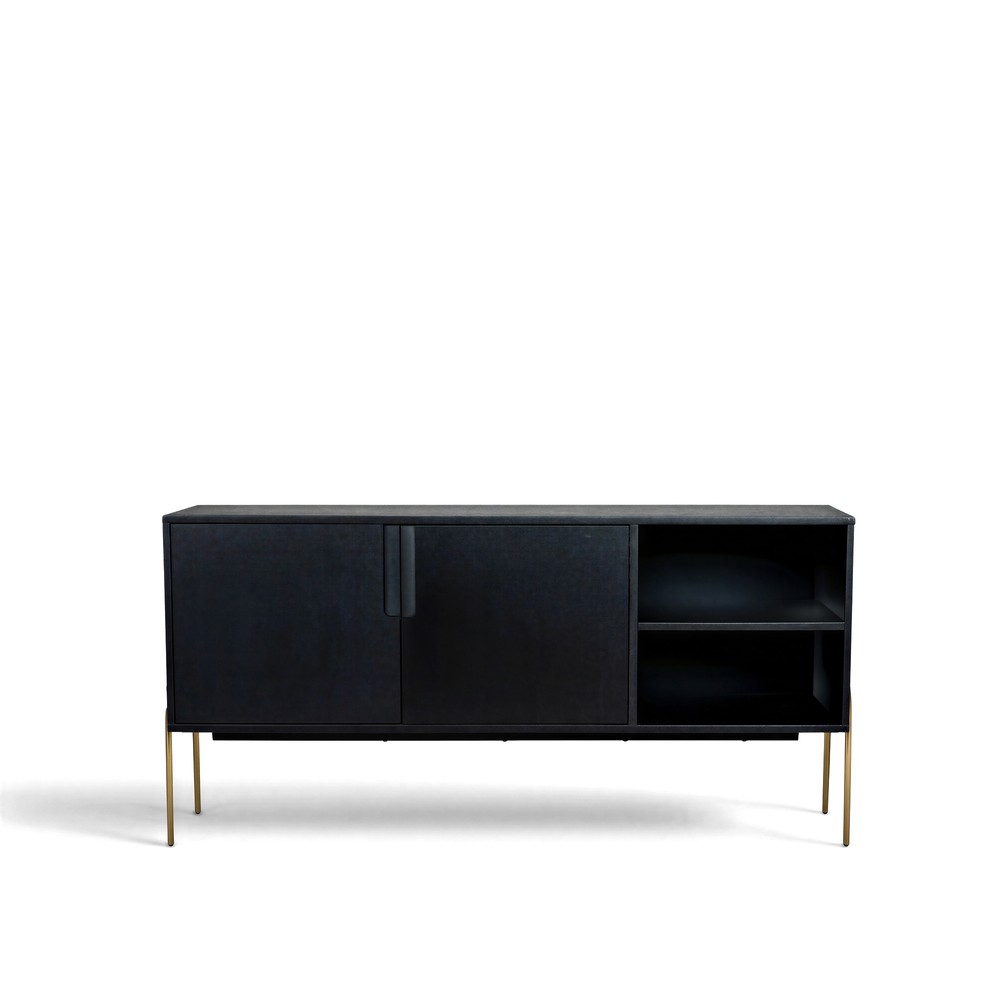 Sideboard 'Fr&ouml;lunda' - Sort/Messing